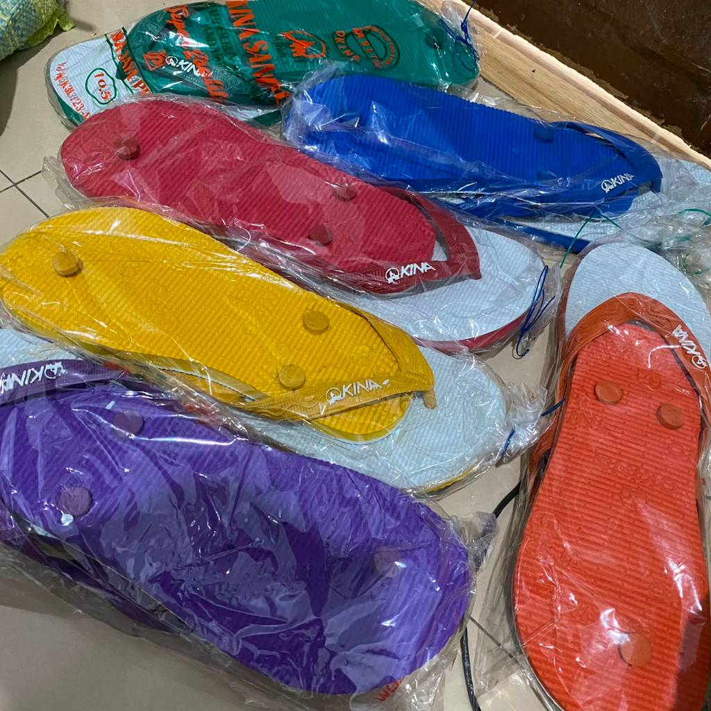 SANDAL JAPIT Okina Sandal Jepit 05 BK - Sendal Karet Dewasa Wanita Pria Anti Selip