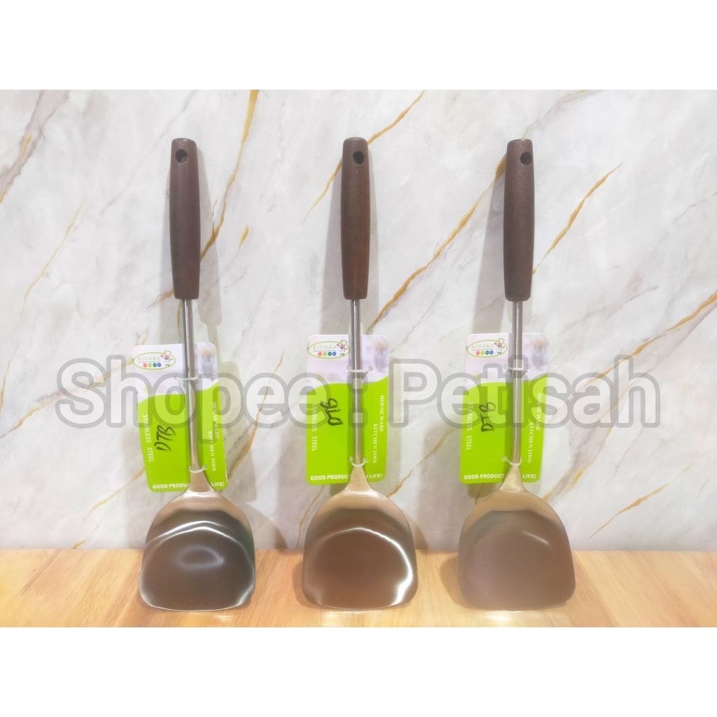 Sendok Goreng Stainless Premium Kiyoko No.4679 / Spatula Stainless Steel / Sutil Stainless Steel / S