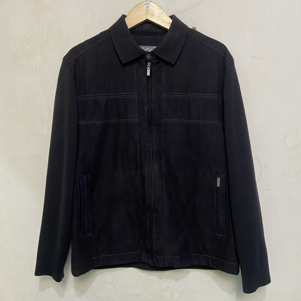 crocodile jaket casual size L bahan swede