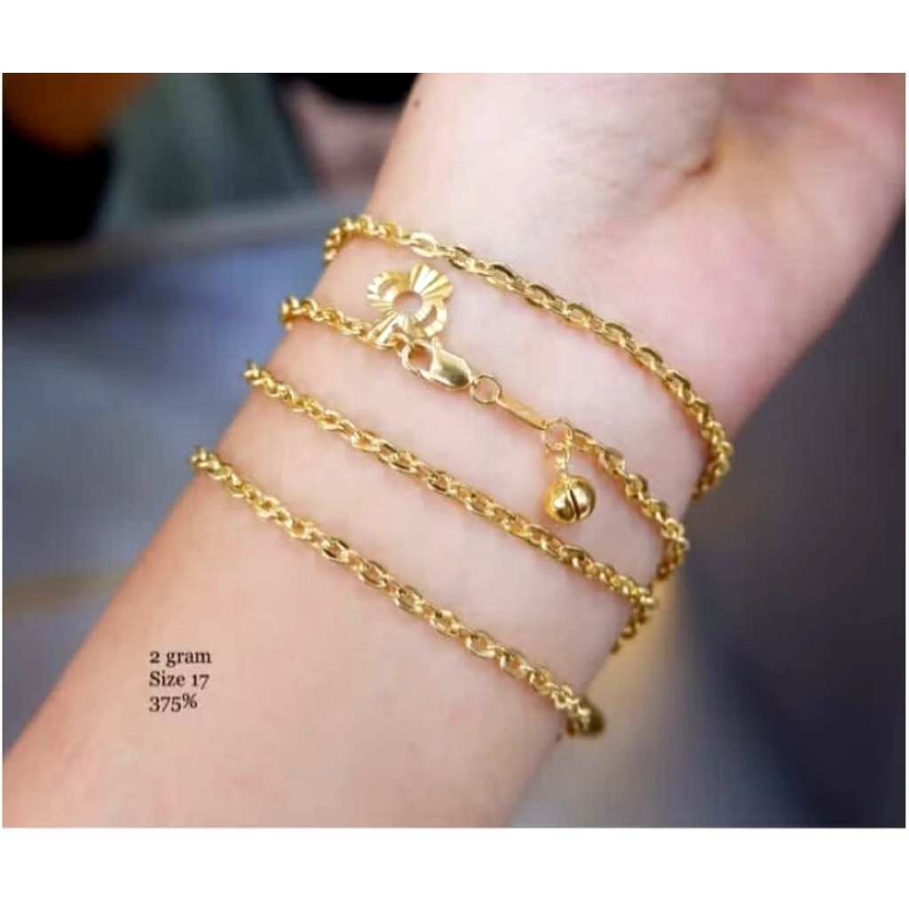 gelang emas medan 375