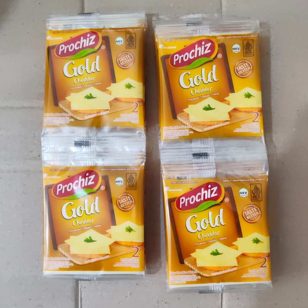 PROCHIZ GOLD CHEDDAR RTG ( 8 SACHET X 26 GRAM ) - PROCHIS GOLD CHEDDAR 2 SLICE RENCENGAN