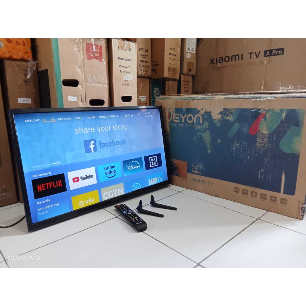TV SMART LED WEYON 32 INC BISA YOUTUBE SUDAH DIGITAL BEKAS MASIH SEGEL (0254)