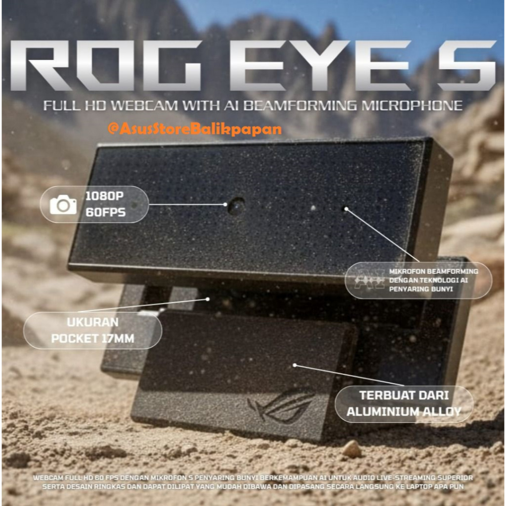 Asus ROG Eye S - Webcam External 1080p 60fps