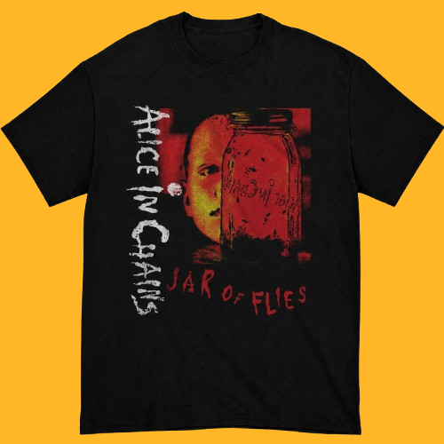 Kaos Band ALICE IN CHAINS Jar Of Flies Vintage Retro - T-Shirt Reguler & Boxy Unisex Baju band Merch