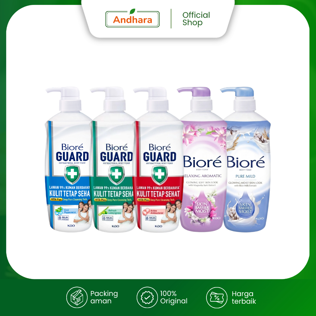 BIORE Jumbo PUMP Sabun Mandi Cair Botol 550ml