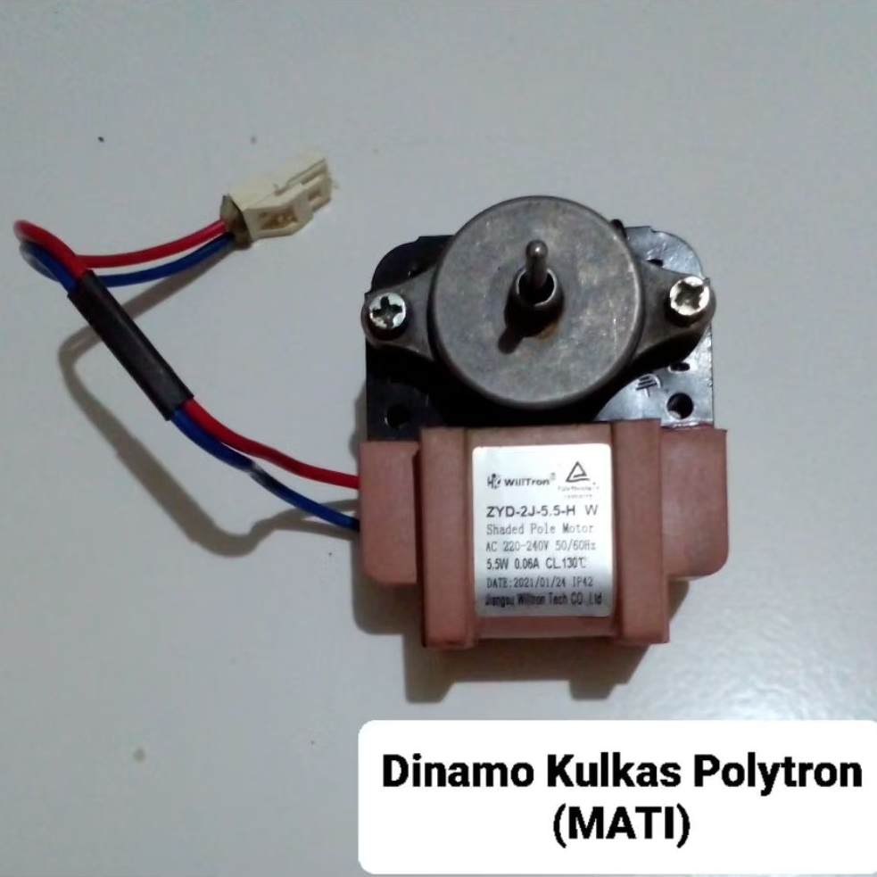 Dinamo fan kulkas mati copotan kulkas Polytron Belleza 2 pintu