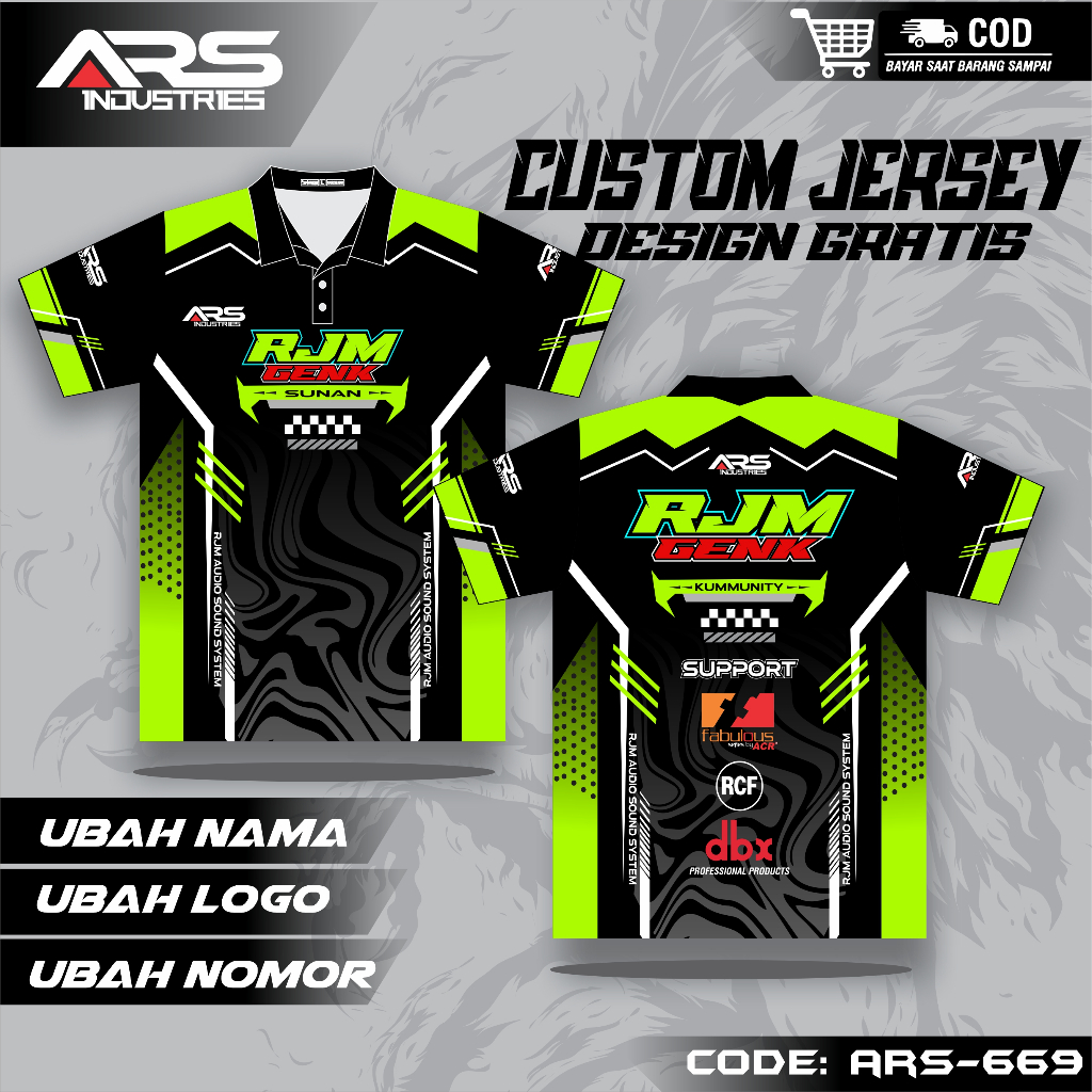 Jersey Ubah Nama Sound System Full Printing Baju Lembut, Kaos Adem, Tahan Lama Bebas Request
