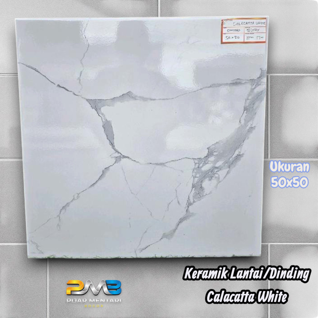 Keramik Lantai/Dinding CALACATTA WHITE 50x50 CONCORD