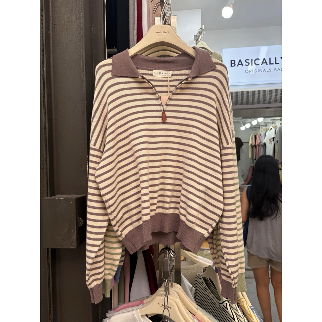 LAMOON SEOUL Sweater knit BKK zipper cewe