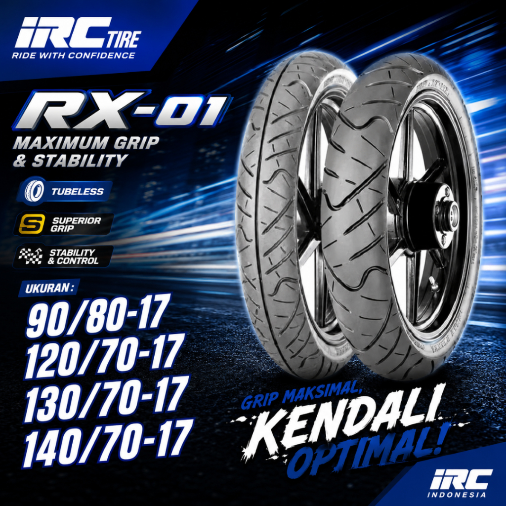 BAN MOTOR IRC RX01 R 120/70-17 130/70-17 TUBELESS