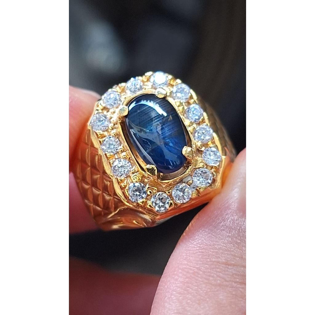 Natural blue sapphire thailand / Bangsing biru star 12