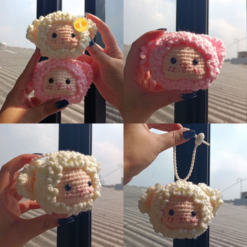 READYSTOCK Baby Sheep Gantungan Kunci Rajut | Sheep Amigurumi Keychain | Gantungan Kunci Biri Biri |