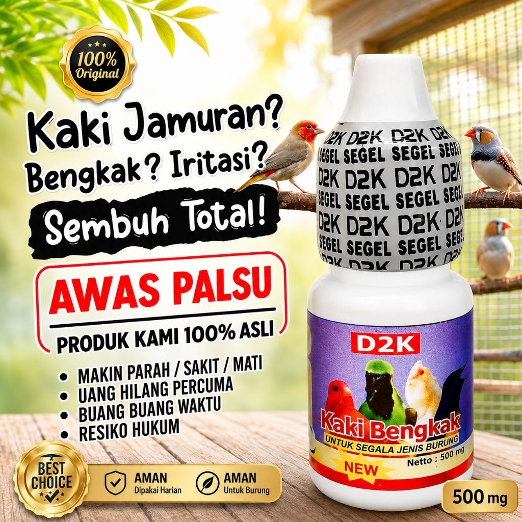 KAKI BENGKAK D2K OBAT BURUNG SAKIT KAKI IRITASI BENGKAK LUKA