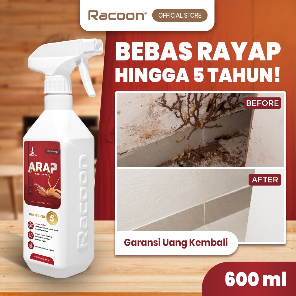 Racoon Obat Anti Rayap Spray ARAP 600 ml  / Racun Rayap Semprot Cair