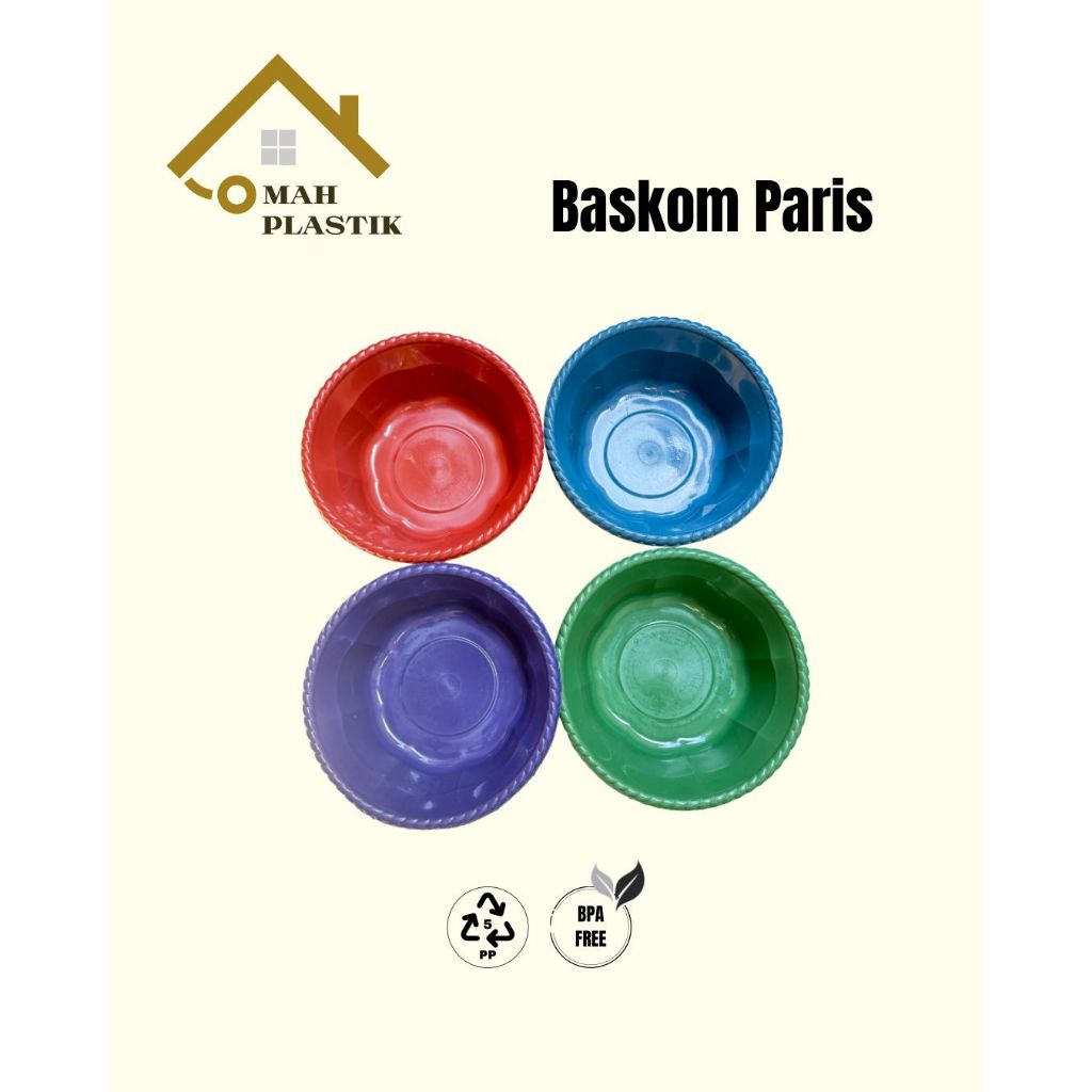 (PAKET HEMAT 100 PCS) BASKOM PARIS - BASKOM PLASTIK NASI HAJATAN - WADAH NASI BERKAT KENDURI SERBAGU