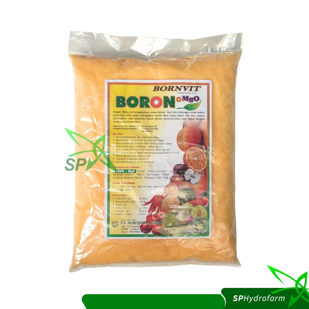 Pupuk Boron + MgO 1 Kg - Super Boron Kemasan Pabrik Asli