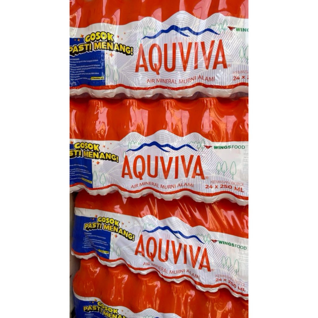 AQUVIVA 250 ML 1 PACK ISI 24 BOTOL AIR MINERAL MURNI ALAMI