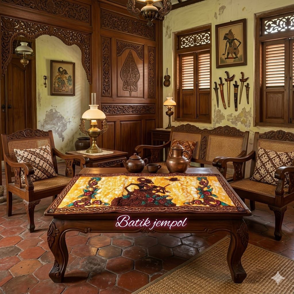 Taplak meja batik janoko-srikandi / loper batik