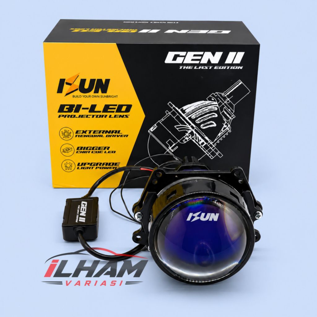 Lampu Utama Headlamp Projector Biled ISUN GEN 2