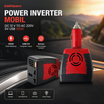 Power Inverter Mobil Car Mini DC 12 V to AC 220V 5V USB 150W - T150W