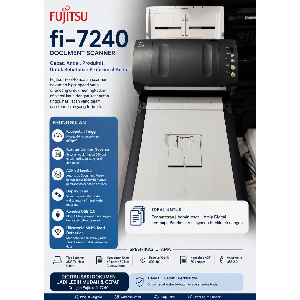 scanner f4/a4 Fujitsu fi 7240
