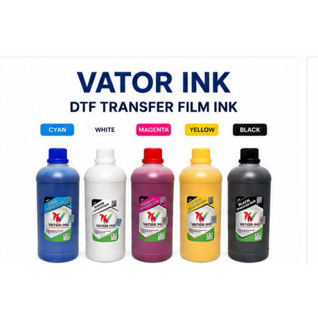 Vator Ink Transfer Film DTF CMYKW 1 Liter