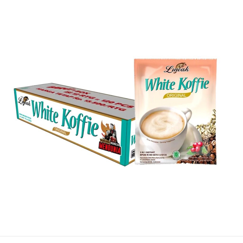 Luwak White Koffie Original 1 Dus (120 Pcs)