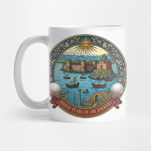 Gelas Souvenir Ohrid, North Macedonia - North Macedonia Tea Mug