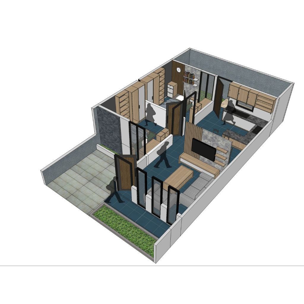 HARGA PER RUMAH Denah 2D + Denah 3D Non render
