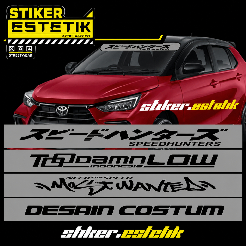 Stiker Kaca Mobil Stiker Kaca Mobil Depan (Bisa Costum dan Request ) bisa untuk segala mobil