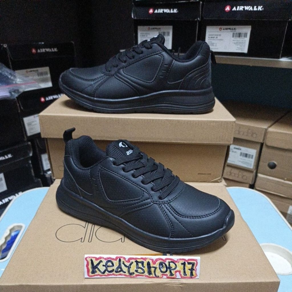 Sepatu Astec Lewis running Full Black Original Resmi sport station