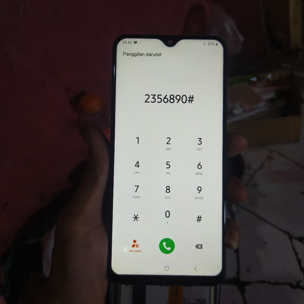 frame samsung M20 original copotan + lcd tidak bisa di sentuh separo