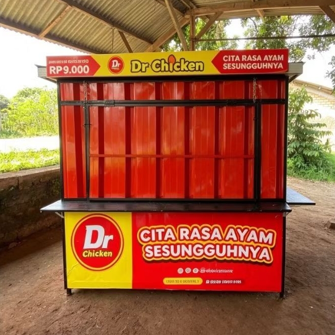 Booth kontainer ukuran 2x1.5m