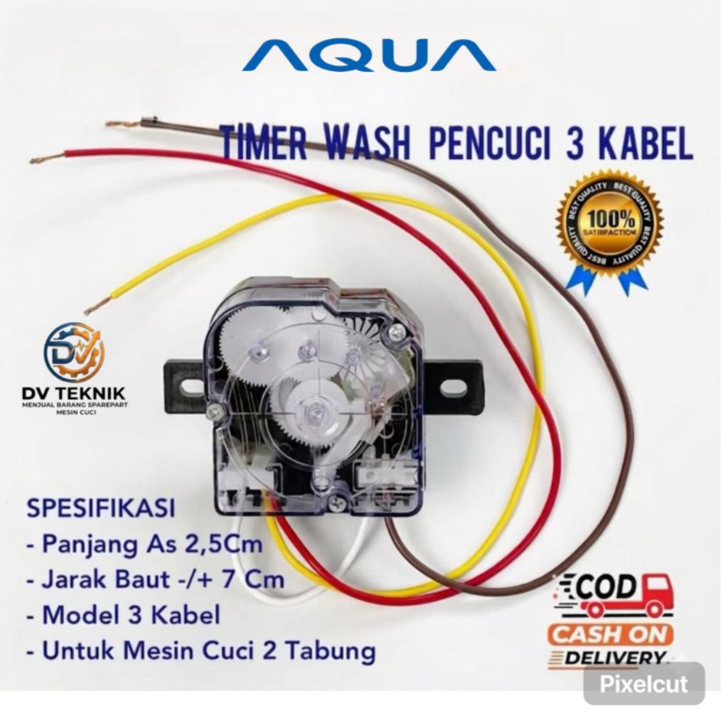 TIMER WASH MESIN CUCI AQUA 2 TABUNG 3 KABEL / TIMER MESIN CUCI AQUA