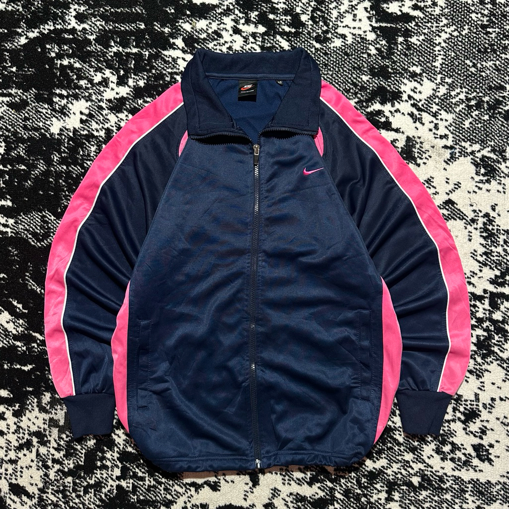 Windbreaker Nike Pink BIG LOGO 90's Vintage Jacket