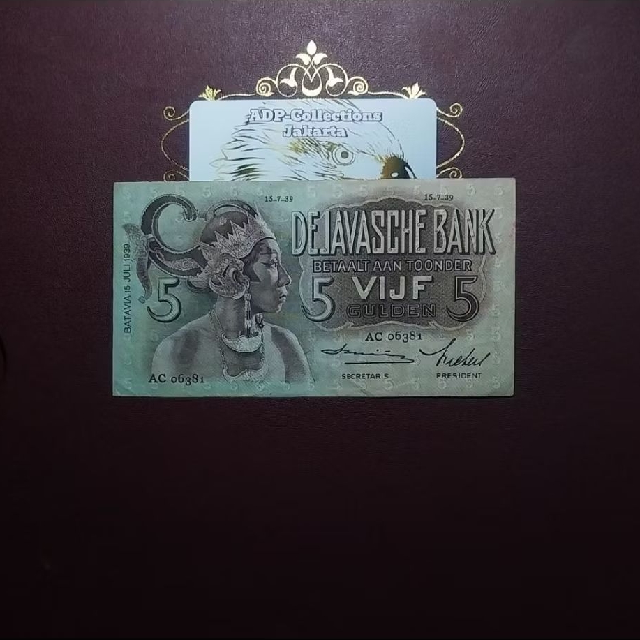 Uang Kuno 5 Gulden Seri Wayang Smith