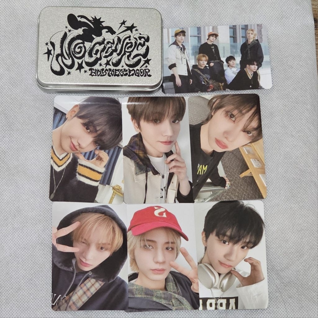[READY] Boynextdoor No Genre Tincase Sharing photocard pc sungho riwoo jaehyun taesan leehan woonhak