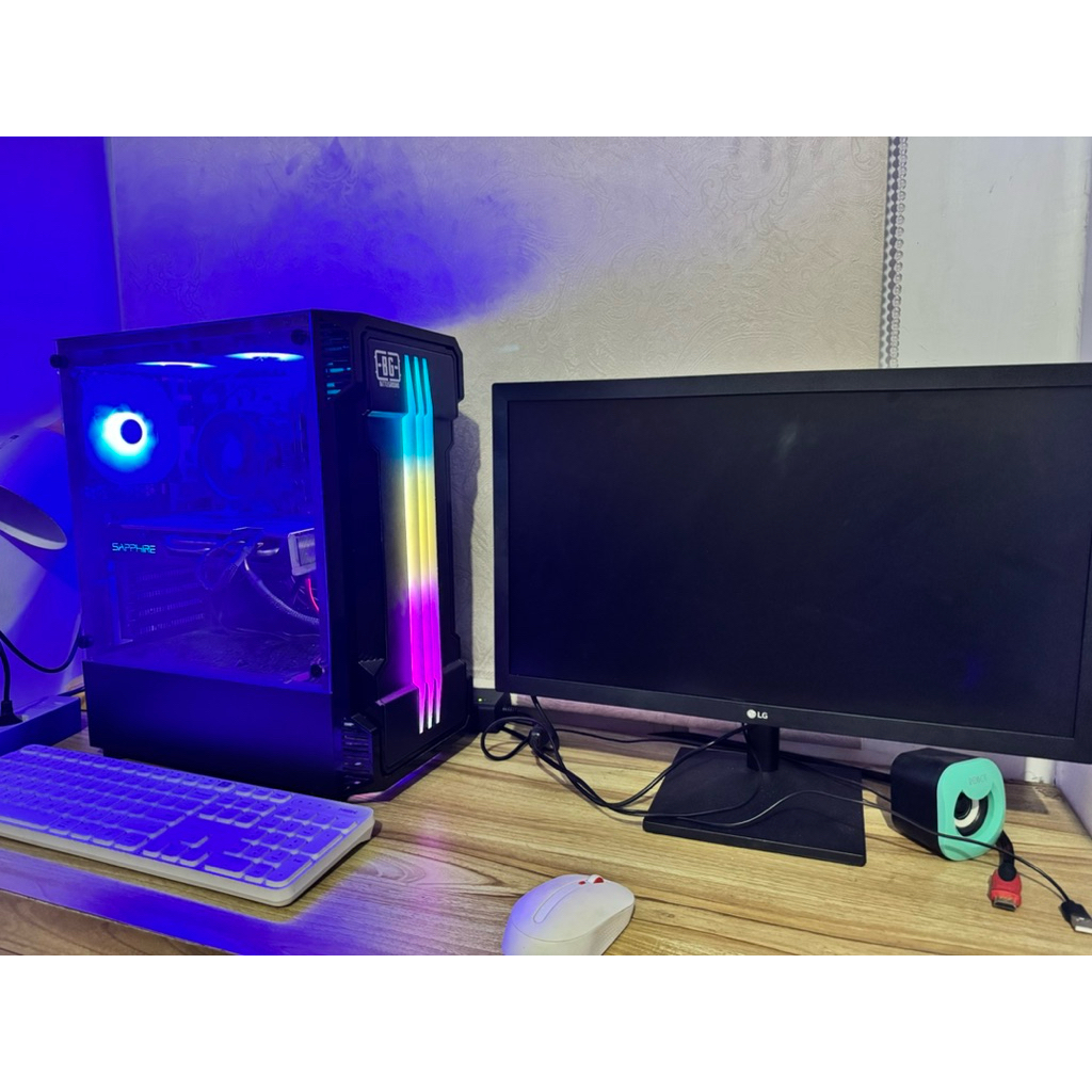 PC Gaming Full Set Ryzen 3 1300X + RX 570 8GB RAM 8GB RGB - Siap Pakai