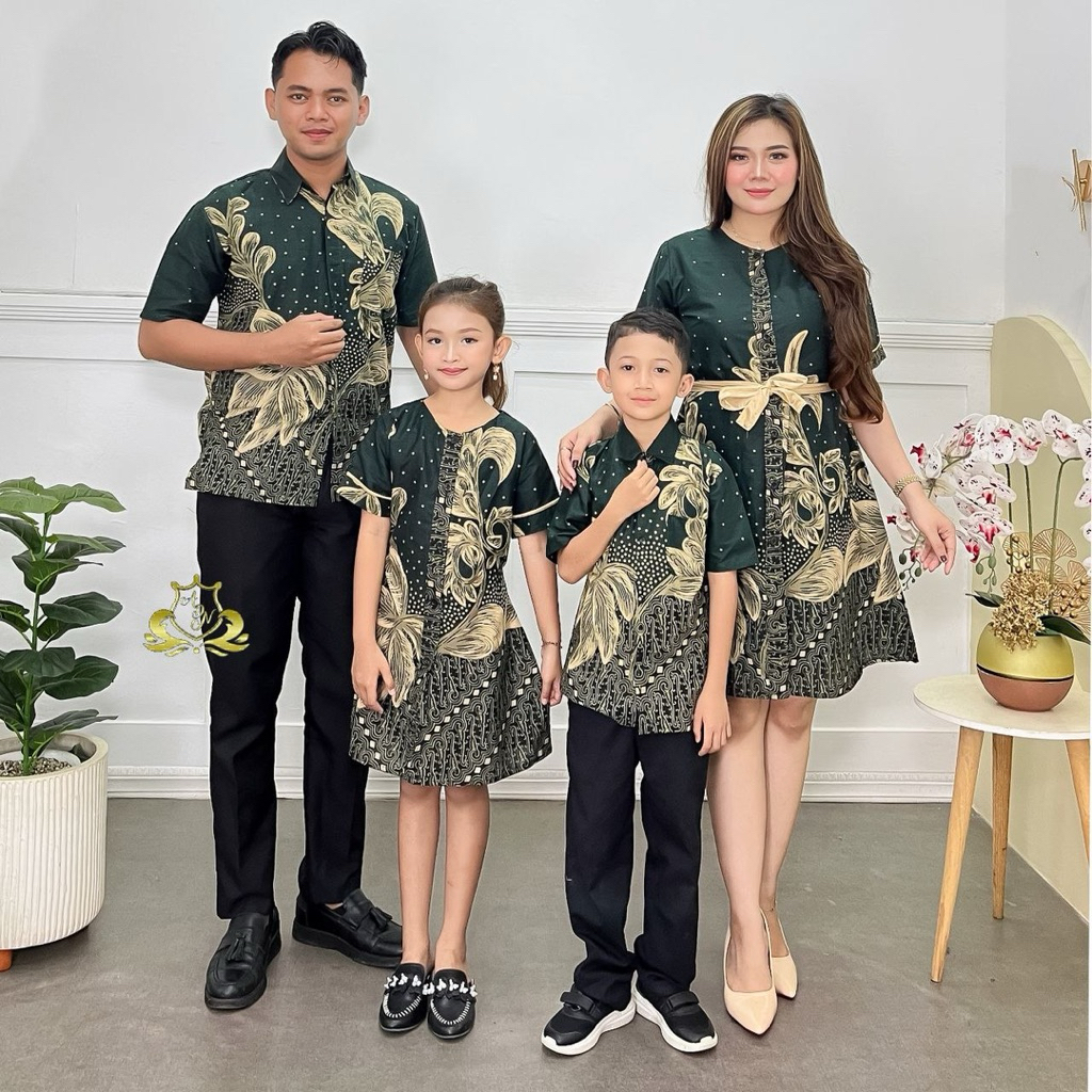 Pasti Ori Sarimbit dress IMLEK LORITA MERAH seragam batik keluarga baju anak perempuan pakaian Natal