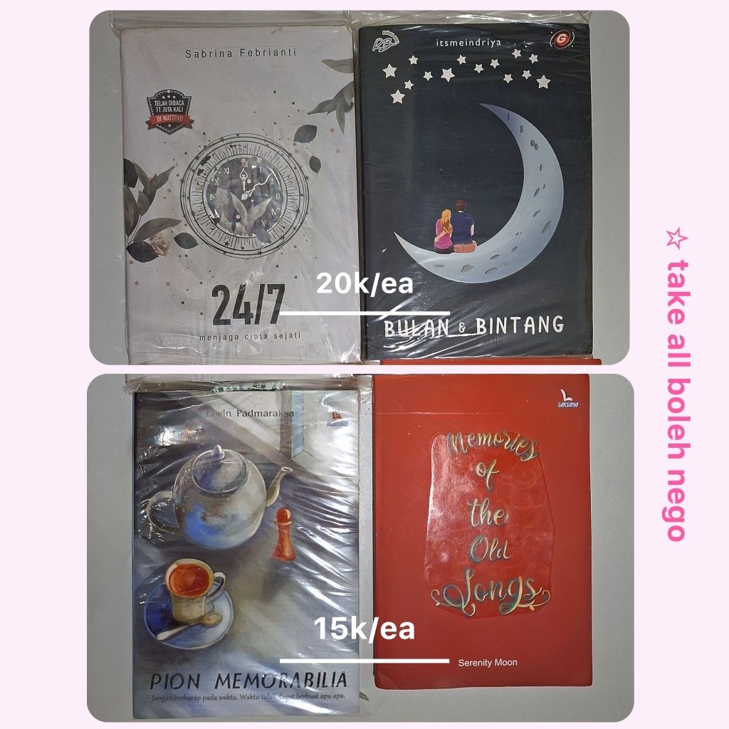 PRELOVED NOVEL WATTPAD MURAH BEKAS ORI