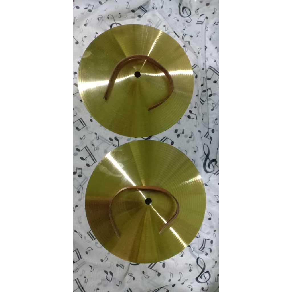 Alat Perkusi Hand Cymbal with leather strap 10 inch