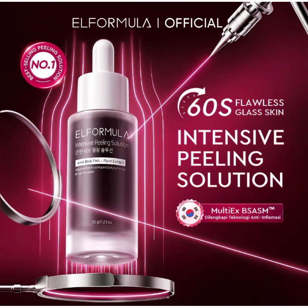 ELFORMULA Intensive Peeling Solution - Peeling Serum Dark Spot Glass Skin Eksfoliasi Wajah Sel Kulit