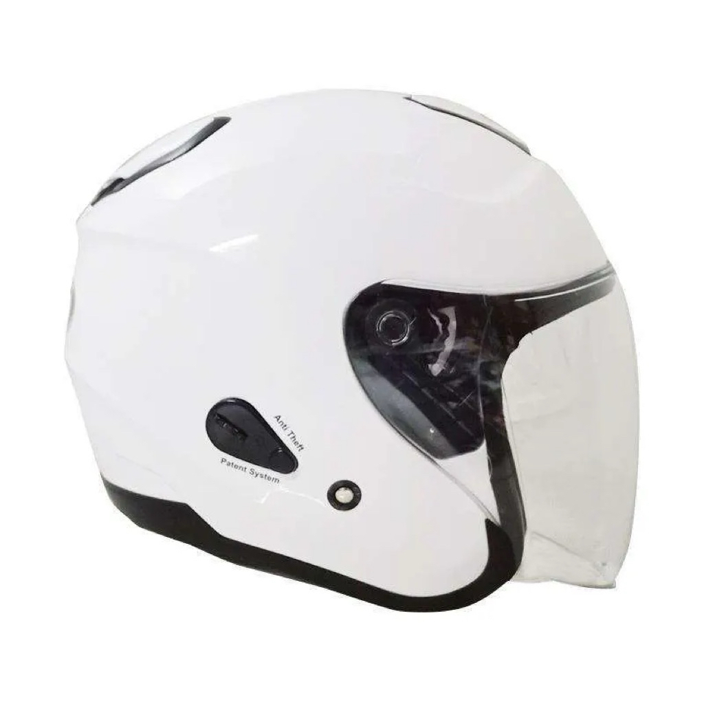 HELM KYT KYOTO R SOLID WHITE ORIGINAL SECOND SNI DOT