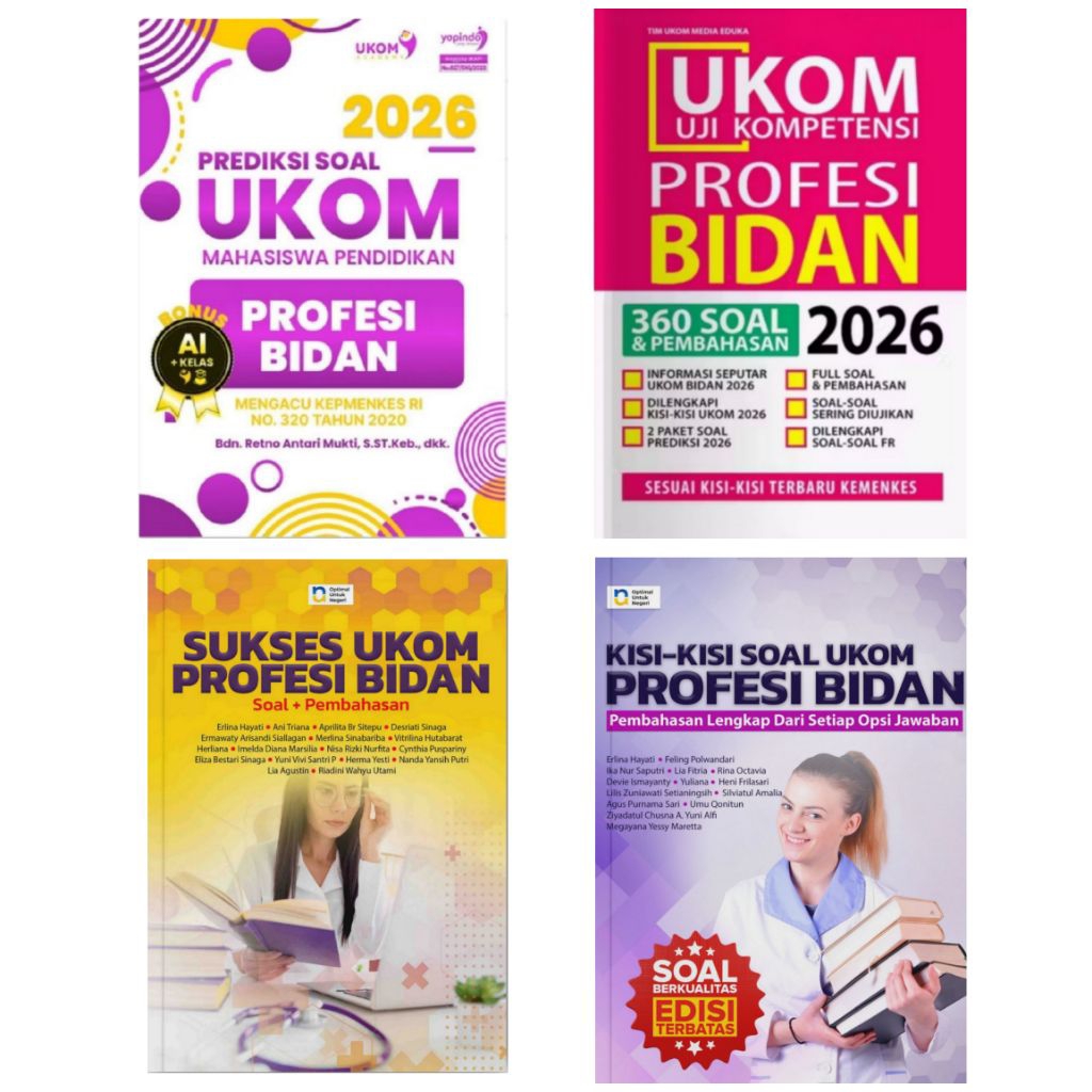 BUKU LATIHAN UKOM BIDAN - UKOM PROFESI BIDAN 2026 - BUKU UKOM TERBARU