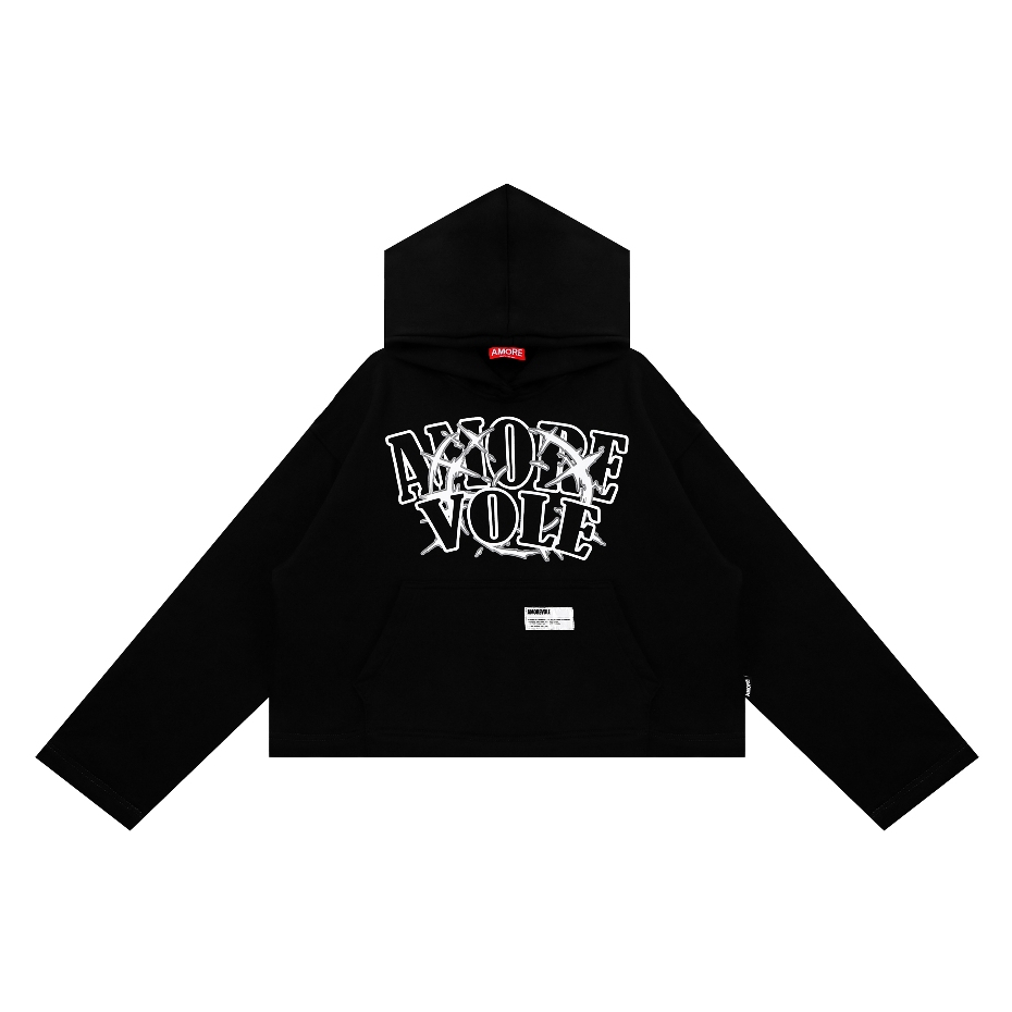 Amorevole - Hoodie Boxy Distressed Unfinishing