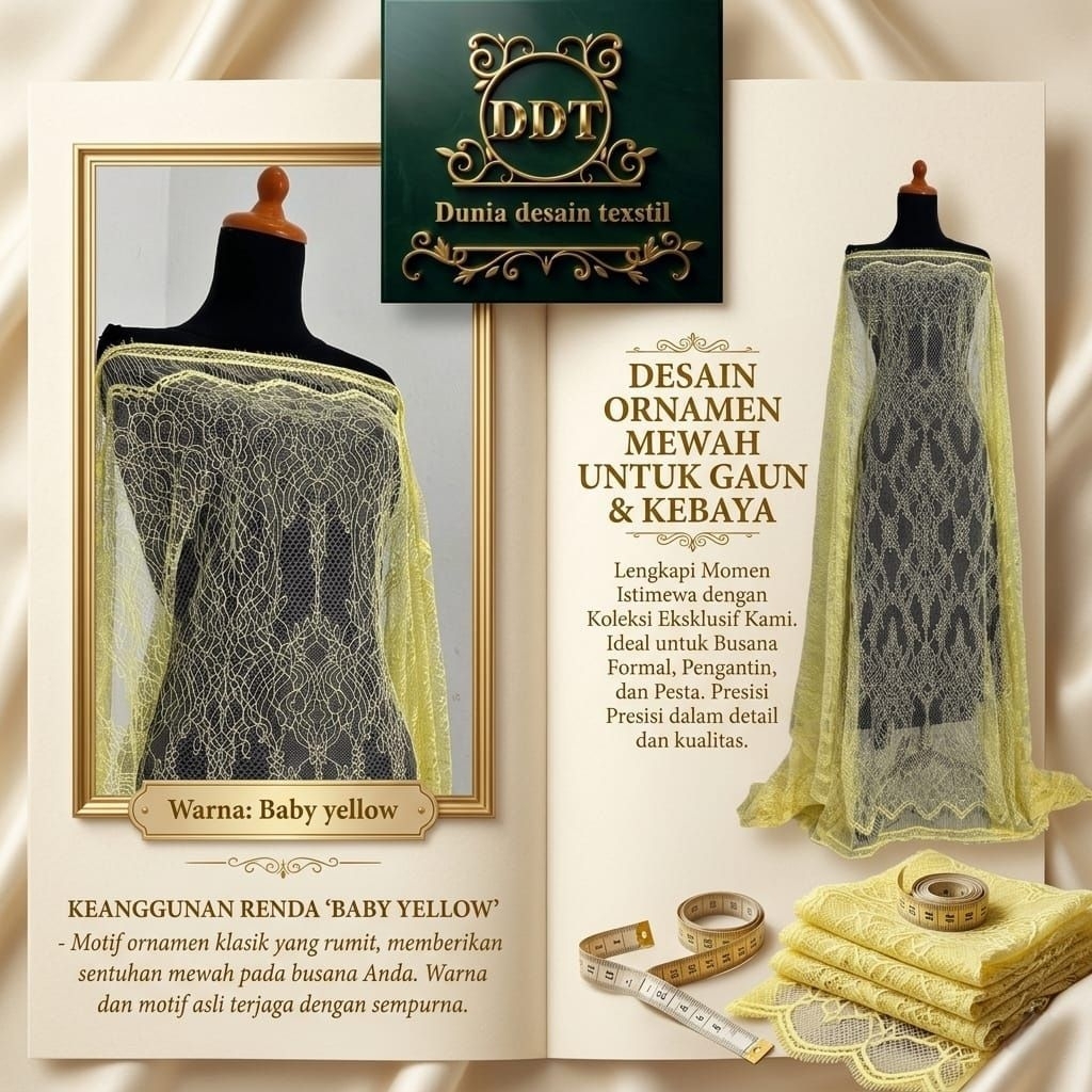 brokat chantily,brokat chantily bahan bakal kebaya modern