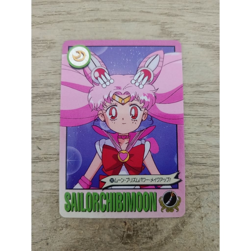 Kartu Sailor Moon Vintage 1995 Bandai Japan - Sailor Chibi Moon Card 242 Original Koleksi Langka
