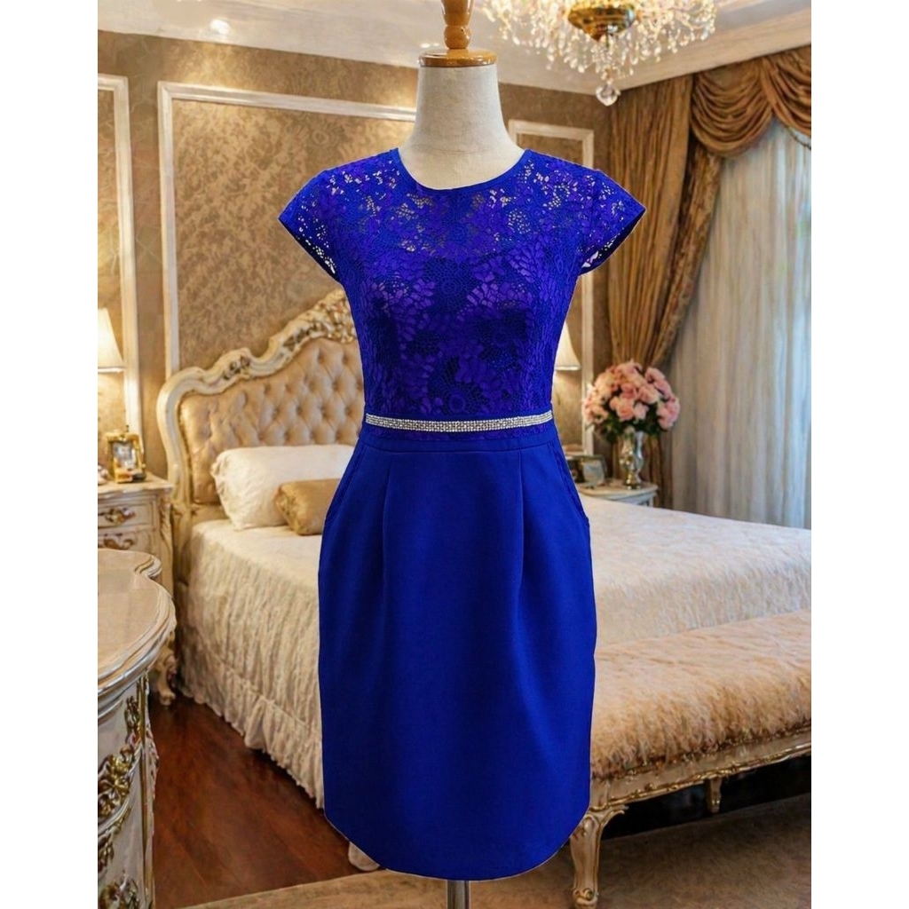 dress brukat brokat Lace bunga flower floral ungu purple Korea BKK Bangkok pesta