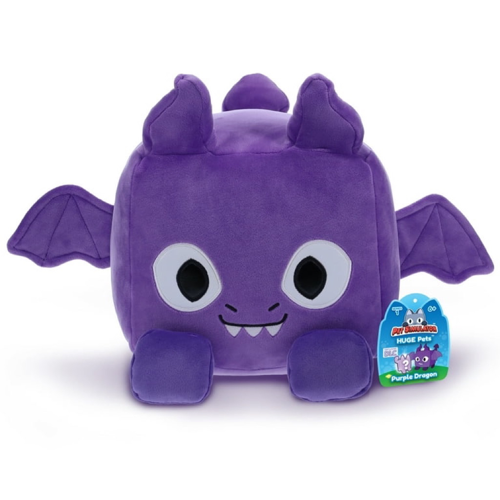 Pet Simulator Purple Dragon Huge Plush (8.5 " Tall, Series 1) Boneka Lembut Rumah-Pilihan