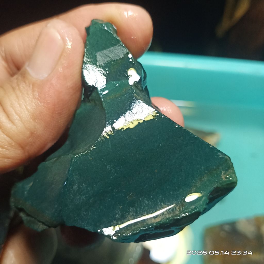 Bahan Batu Akik Giok Jawa - Hijau Jasper - Batu Akik Warna Hijau - Rough Batu Akik